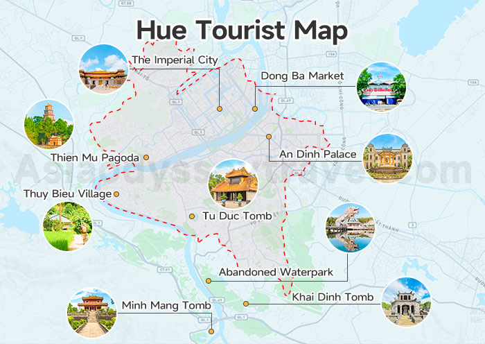 Hue Tourist Map