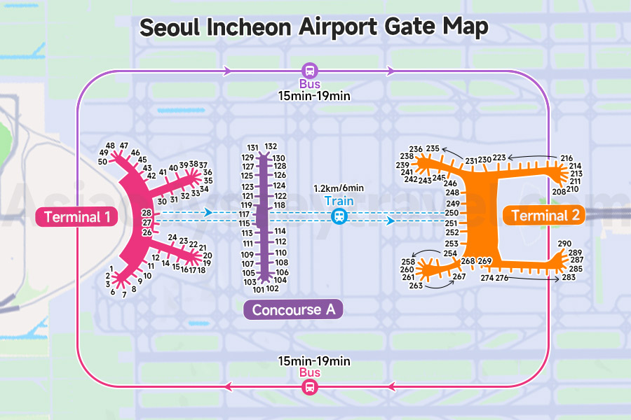 Seoul Incheon Airport Gate Map