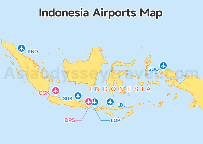 Indonesia Airports Map