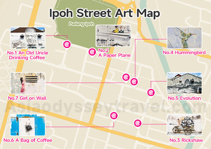  Ipoh Street Art Map 