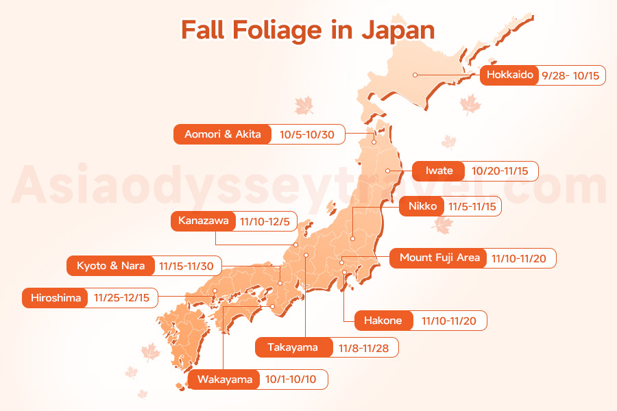 Japan Fall Foliage Map