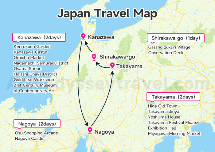 Japan Travel Map