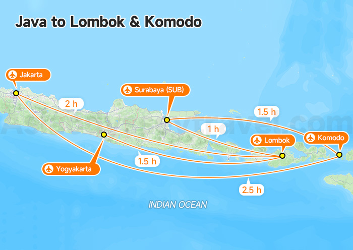 Java to Lombok & Komodo Map