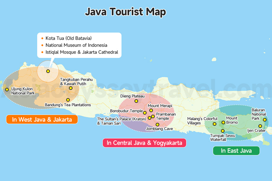 Java's Attractions Map