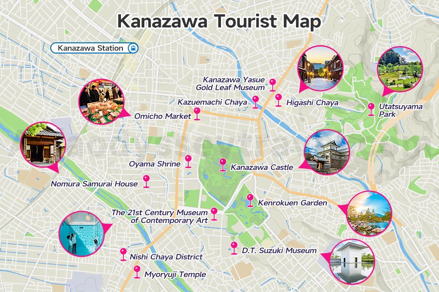 Kanazawa Map: City, Loop Bus & Tourist Map (2025) Kanazawa Map: City, Loop Bus & Tourist Map (2025)