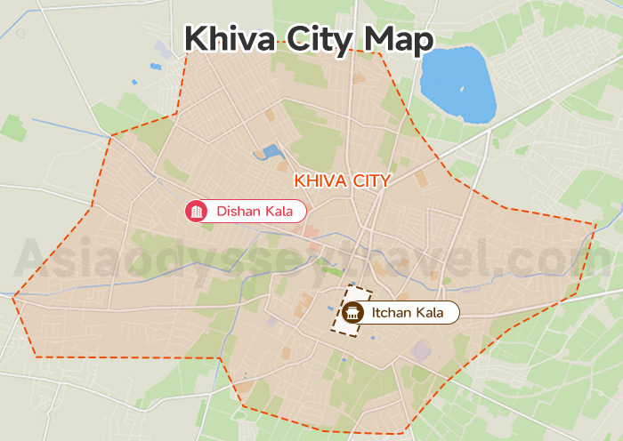 Khiva Uzbekistan Map