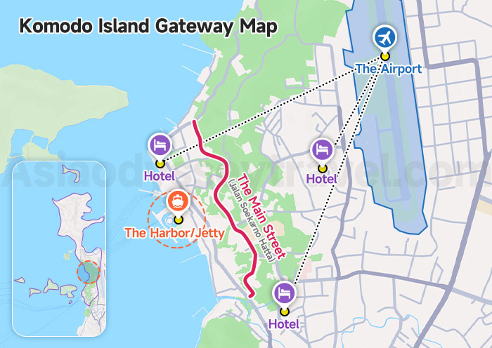 Komodo Island Gateway Map