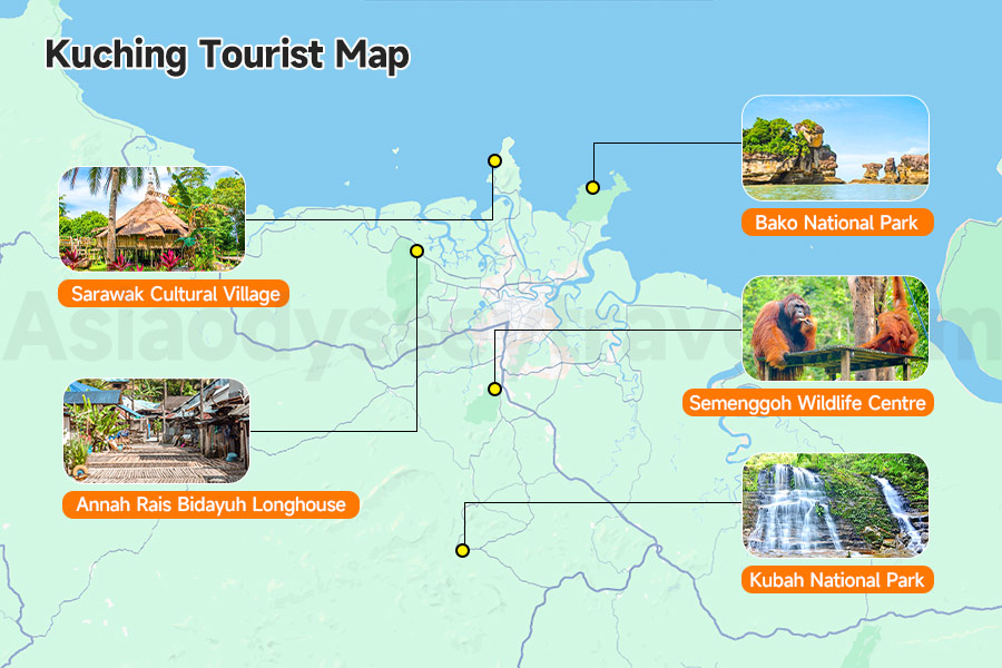 Malaysia Kuching Map