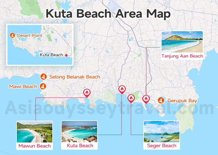 Kuta Beach Area Map