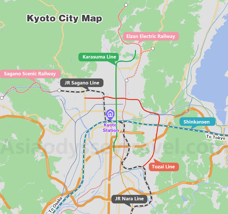 Kyoto Transportation Map