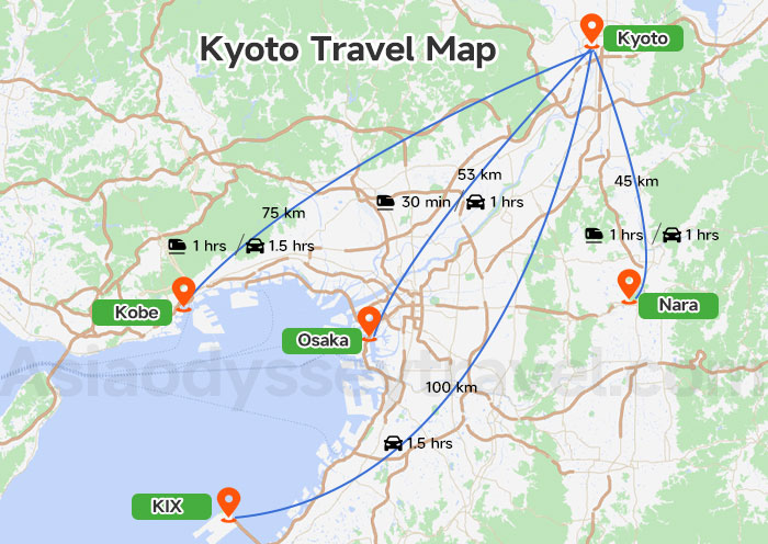 Kyoto Travel Map