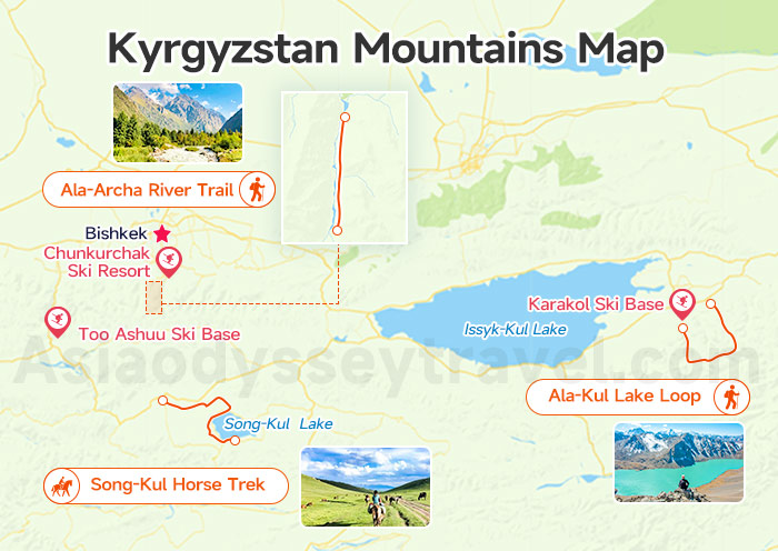  Kyrgyzstan Mountains Map 