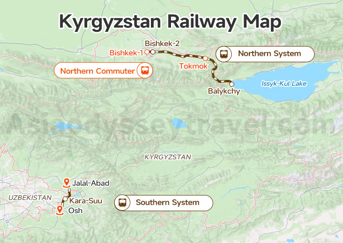  Kyrgyzstan Railway Map 