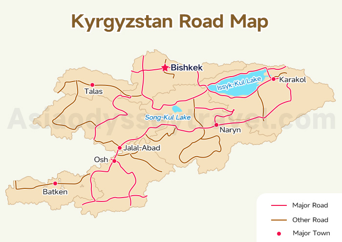  Kyrgyzstan Road Map 