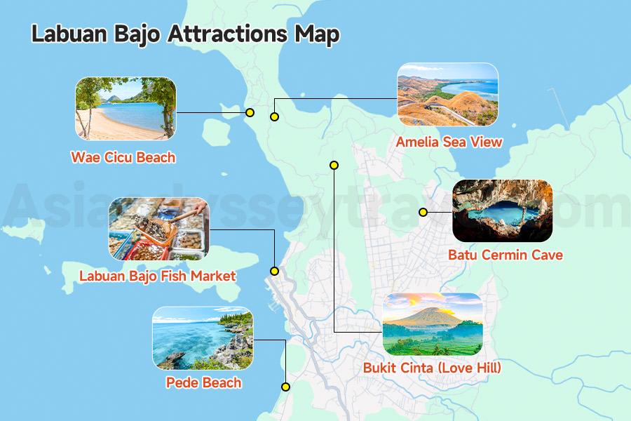 Labuan Bajo Attractions Map