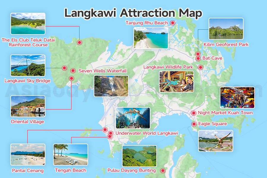 Langkawi Attraction Map