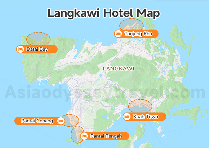 Langkawi Hotel Map