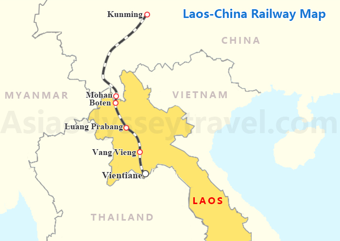 Laos Tourist Map