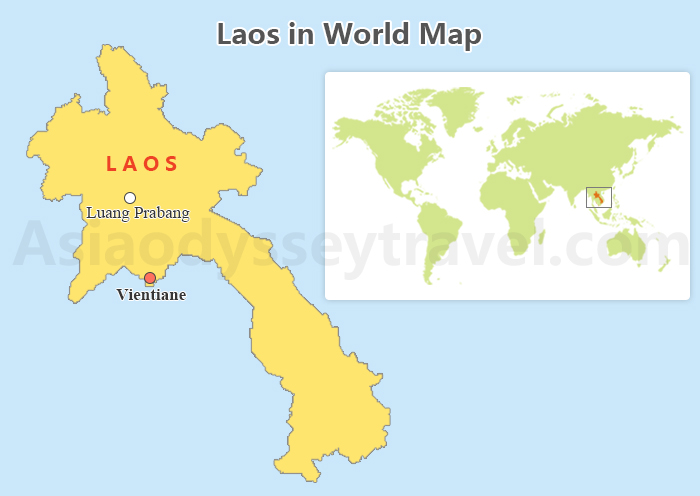 Laos Tourist Map