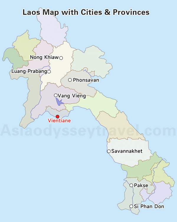 Laos Map