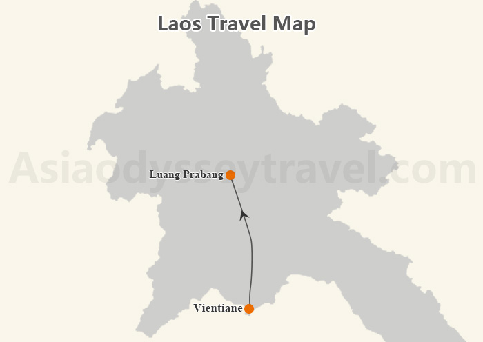 Laos Tourist Map