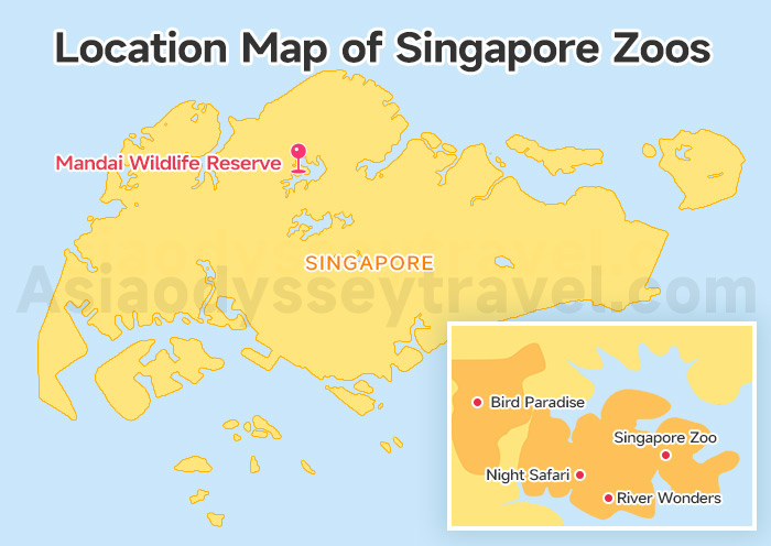  Location Map of Singapore Zoos 