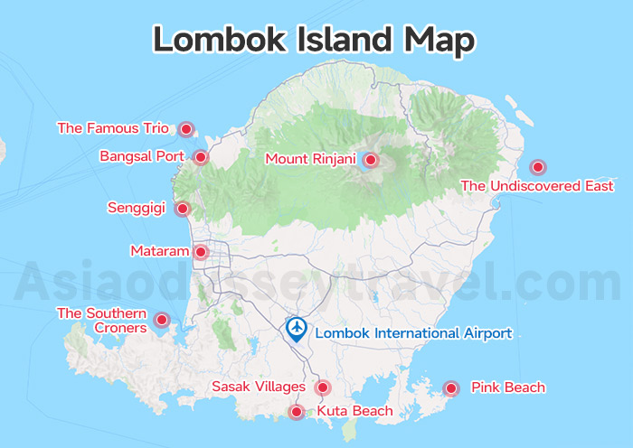 Lombok Island Map
