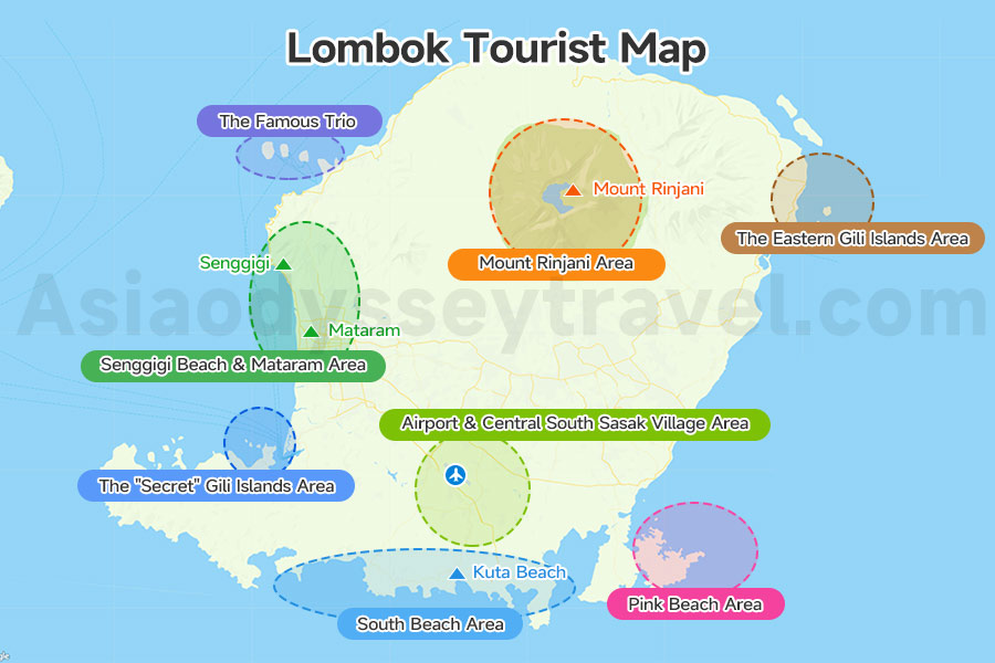 Lombok Tourist Map