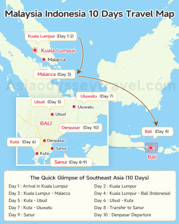 Map of Malaysia and Indonesia