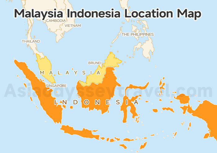 Map of Malaysia and Indonesia