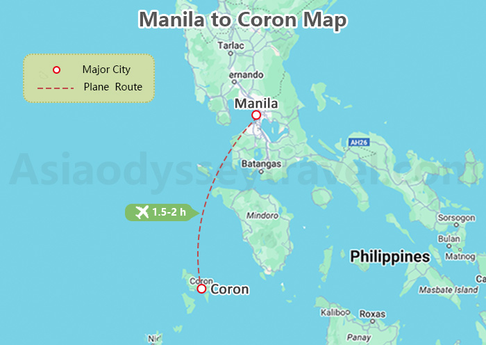 Manila to Coron Map