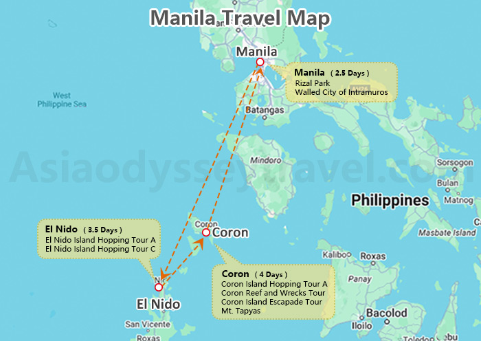 Manila Travel Map