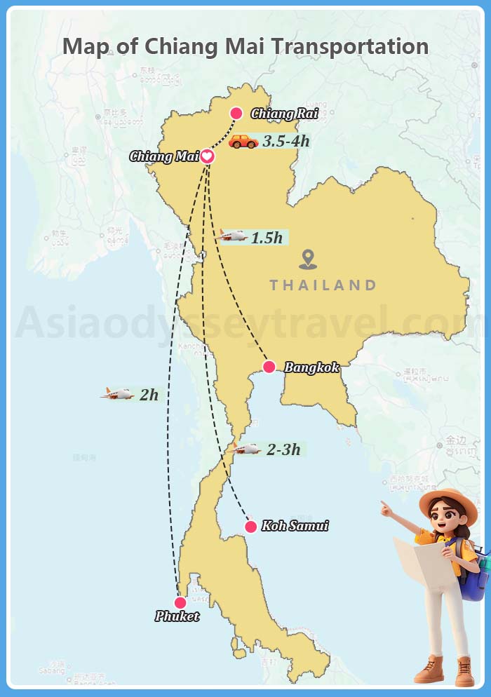Map of Chiang Mai Transportation