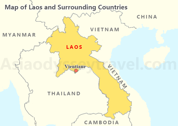 Laos Tourist Map