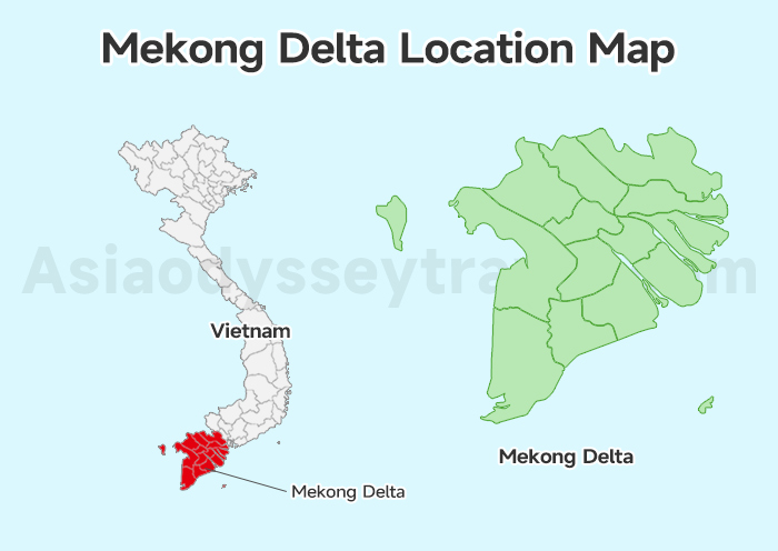 Mekong Delta Location Map