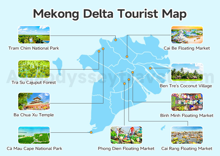 Mekong Delta Tourist Map