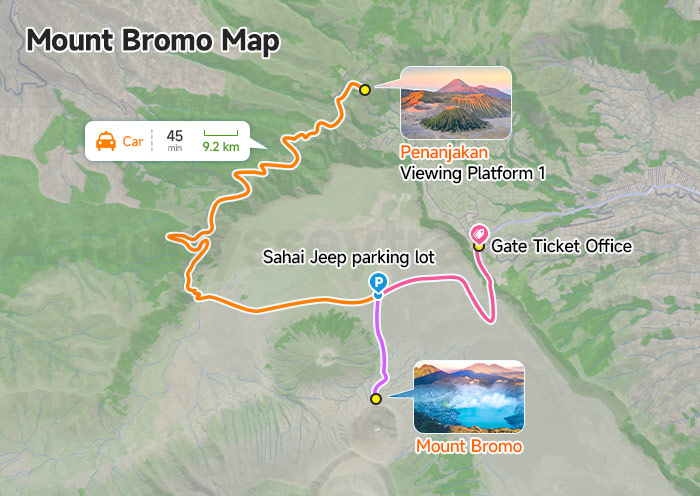 Mount Bromo Map