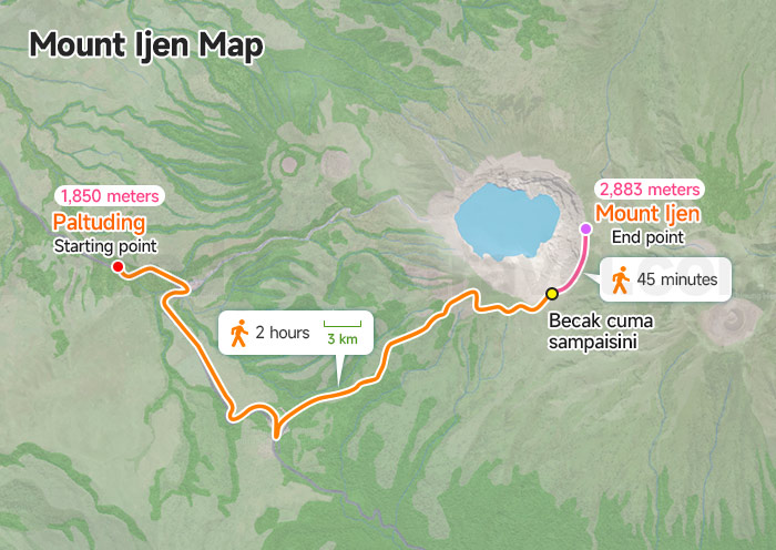 Mount Ijen Map