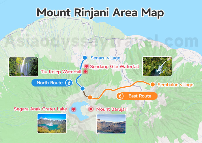 Mount Rinjani Area Map