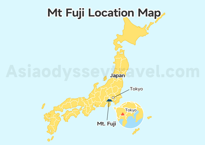 Mt Fuji Location Map