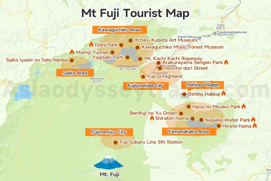 Mt Fuji Tourist Map