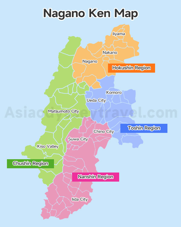Nagano Ken Map