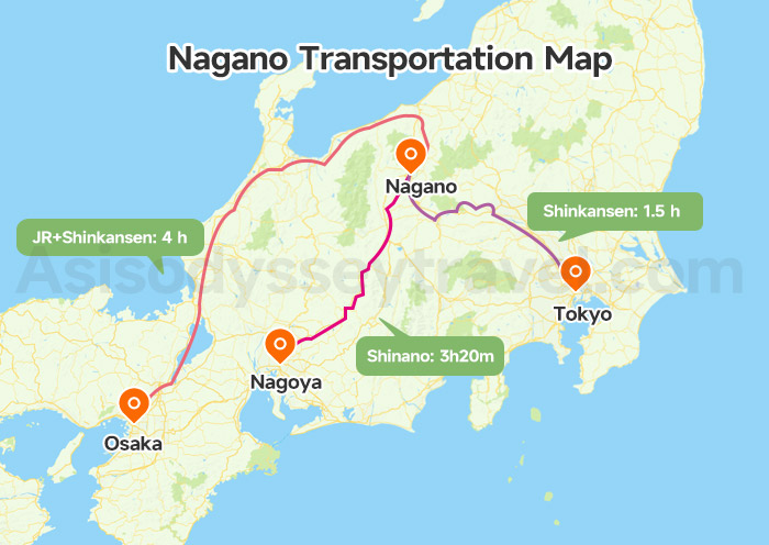 Nagano Transportation Map