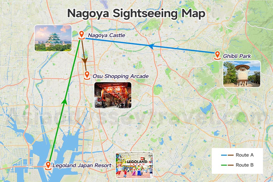 Nagoya Sightseeing Map