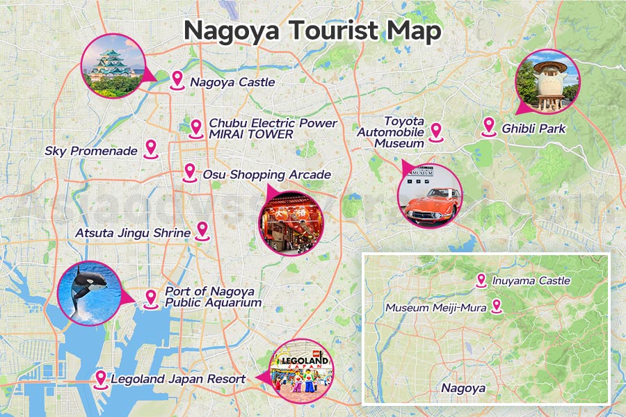Nagoya Tourist Map