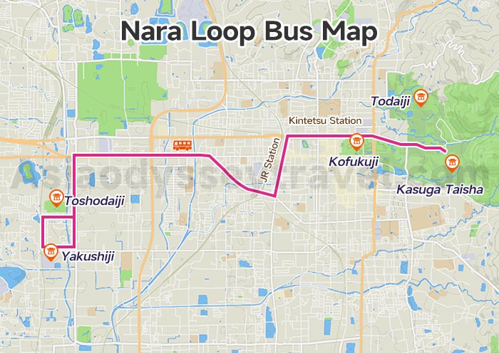 Nara Loop Bus Map