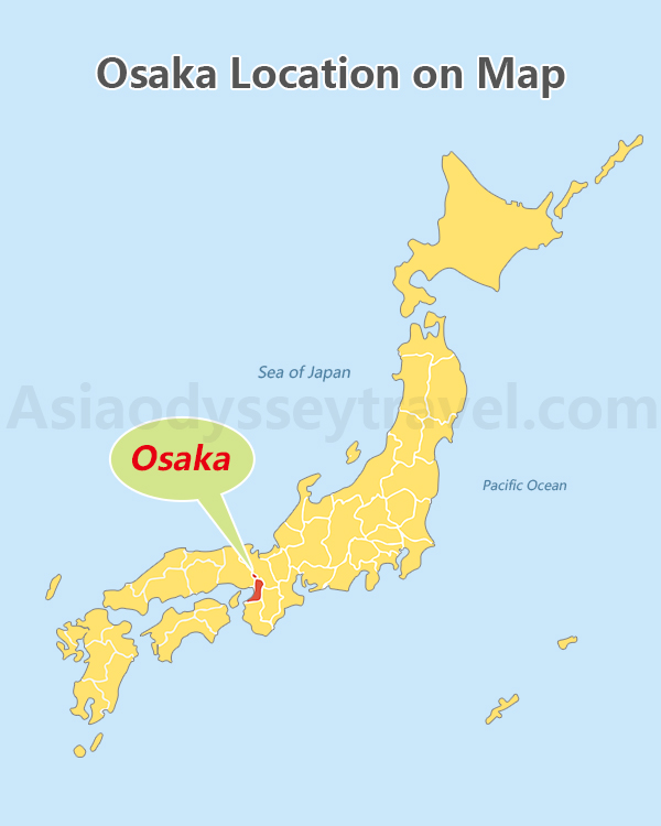 Osaka Location on Map