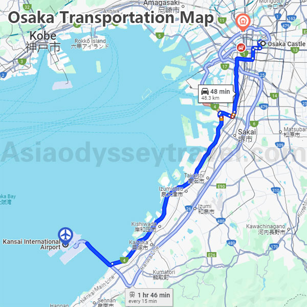 Osaka Airport Map