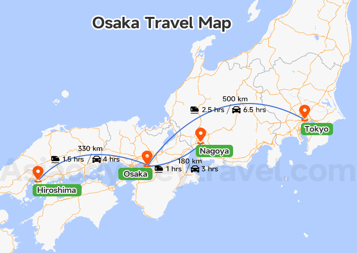 Osaka Travel Map