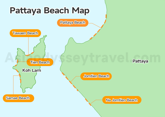 Pattaya Beach Map